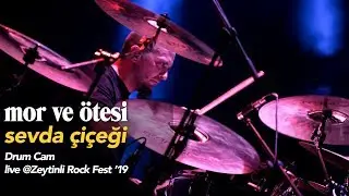 sevda çiçeği (drum cam) | live @ Zeytinli Rock Fest '19 - mor ve ötesi