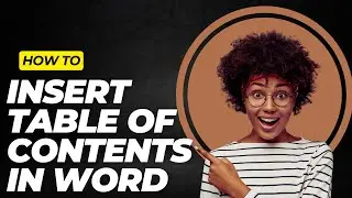 How To Insert Table Of Contents In Word