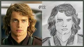 Dibujando a Anakin Skywalker en lapiz negro ✏🗒
