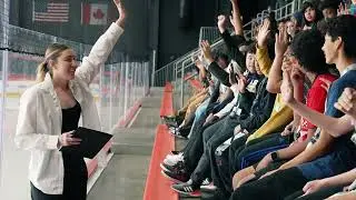 Educational Excursion: Knights Show Canarelli MS the Science of Hockey!