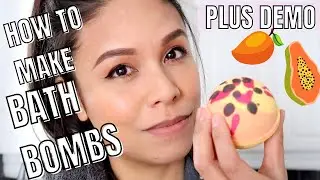 HOW I MAKE BATH BOMBS - WITH RECIPE / mango papaya / Jerika Zimmerman