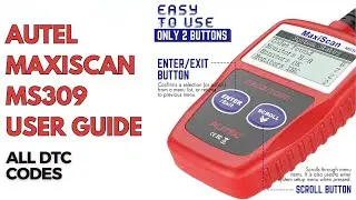 How to use Autel MaxiScan MS309 OBD2 EOBD Car Diagnostic Tool Guide | All DTC codes