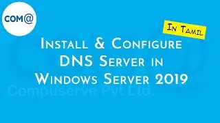 How to Install and Configure DNS Server | Windows Server 2019 | Step by Step Explained in Tamil