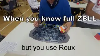 Rubik's cube one-handed: 11.34 official average with Roux! WR66