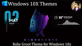 Baby Groot Theme for Windows 10x 2021 || windows 10x  theme for windows 10