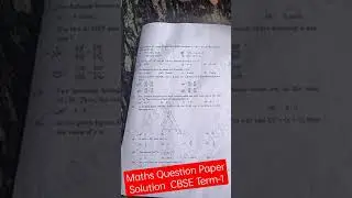 Term-1 Maths Class 10 CBSE Question Paper With Solution Answer kEy 2021