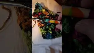 Blacklight Yarn By Redheart #crochetshorts #crochethook #acrylic yarn #polymerclay #poncho