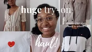 huge collective try-on haul! | uniqlo x bt21, everlane, anthropologie, etc.
