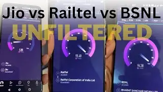 Jio Airfiber vs Railtel Fiber vs BSNL Fiber | Speed Test | Unfiltered Test Results in Hindi