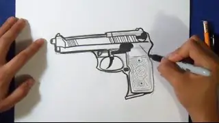 как рисовать пистолет