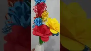 bunga kertas dari origami yang mudah cara buatnya#shorts#