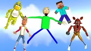 Gmod Baldi's Basics | MINECRAFT | FNAF | Hello Neighbor |ragdolls vol.6