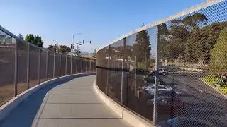 Elevated Pedestrian Crossing across Bayshore Freeway near San Francisco Airport