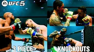 INSANE Ufc 5 Three Piece Combination Knockouts! #ufc5 #ps5