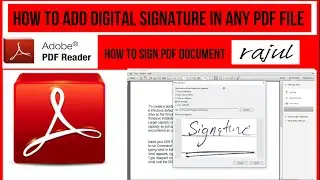 How to add Digital Signature in any PDF Documents | How to sign a pdf file | Add signature in PDF |