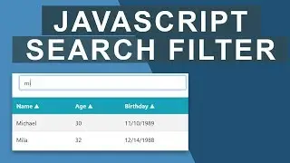 Search/Filter Table Data with Javascript