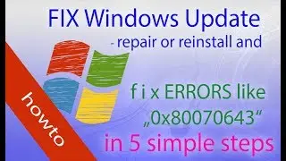 Fix and Repair Windows Update Errors in 5 simple steps * english version *