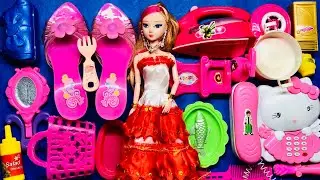 Beautiful barbie doll and makeup toy || Barbie doll toys