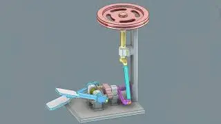 Mechanisms for Angular Reciprocation to Rotation Motion - Mechanical Principles - ميكانزمات ميكانيكة