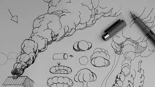 How to draw a rising smoke cloud or explosion cloud
