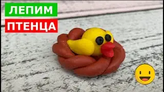 Как слепить ПТИЧКУ. Видео лепка из пластилина пошагово. Поделки к Пасхе.