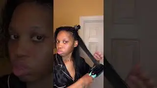 My first time using  Revlon Blow dryer Round Brush on my Natural Hair 