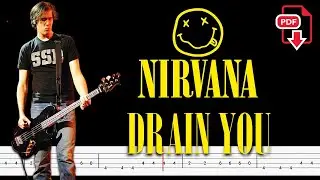 Nirvana - Drain You (🔴Bass Tabs | Notation) 