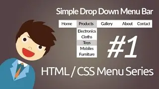 HTML & CSS : Simple Drop Down Menu Bar