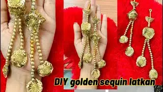 Create golden latkan within 10 minutes using lace and pearl only.