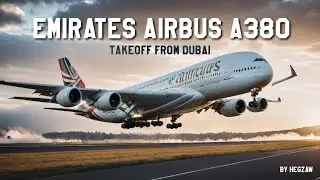 Emirates Airbus A380 takeoff from Dubai🛫