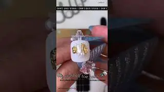 ⋆｡˚⋆౨ quick tutorial 02 seashell toe nails🐚 ৎ⋆˚｡⋆