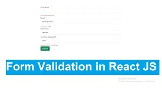 Form Validation in React JS