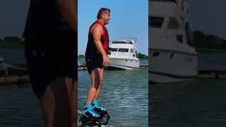 Первый полет на флайборде Александр