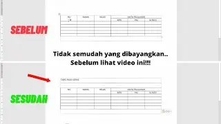 Cara membuat judul halaman ketika tabel dah terlanjur bikin!! #microsoftWord
