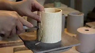 Making Nerikomi Pottery | Create Chalk Stripe Pattern Mug