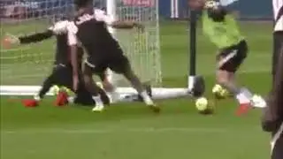 Messi and Neymar combined in psg training