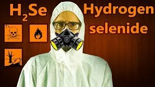 H2Se: Hydrogen selenide. Red selenium