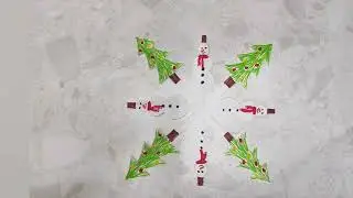 жаңа жылдық қағаздан жасалған  жапсырмалар
