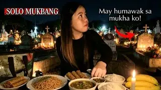 SOLO MUKBANG SA SEMENTERYO | MAY HUMAWAK SA MUKHA KO!