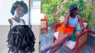 Self care vlog: Silk pressed my 4C hair for the first time | Living alone Diaries ♡