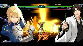 Saber VS Aizen - Bleach VS Naruto MUGEN