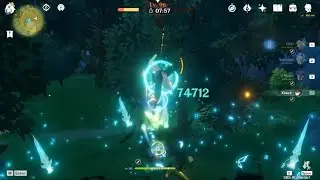 Xiao's increased plunge damage with Starglitter