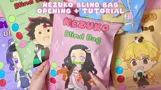 🎀NEZUKO blind bag opening | demon slayer | ASMR | tutorial | paper diy | sanriolve