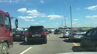 Авария на Новорижском шоссе , крузак влетел а фольцваген