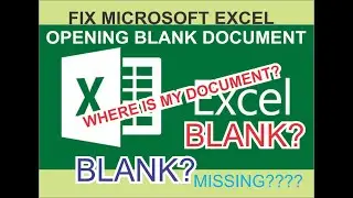 MICROSOFT EXCEL FILE  opening a blank document?(fixed)