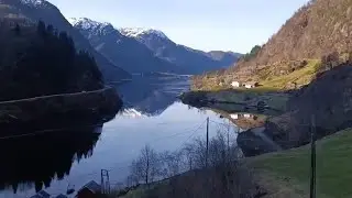 travel around Norway. - Norway from a car window.  -Норвегия из окна автомобиля