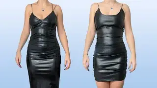 Ripping black leather dresses