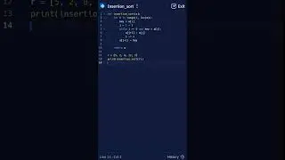 Simple Python Code || Insertion Sort || 