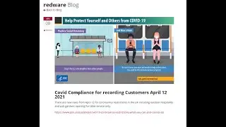 Covid Compliance April 12 2021 - Display the NHS Covid App QR Code and record your customers