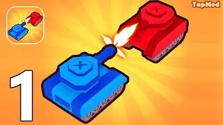 Tanks Battle Merge Master Gameplay Walkthrough Part 1 Tank Army Merge War Commander (Android)